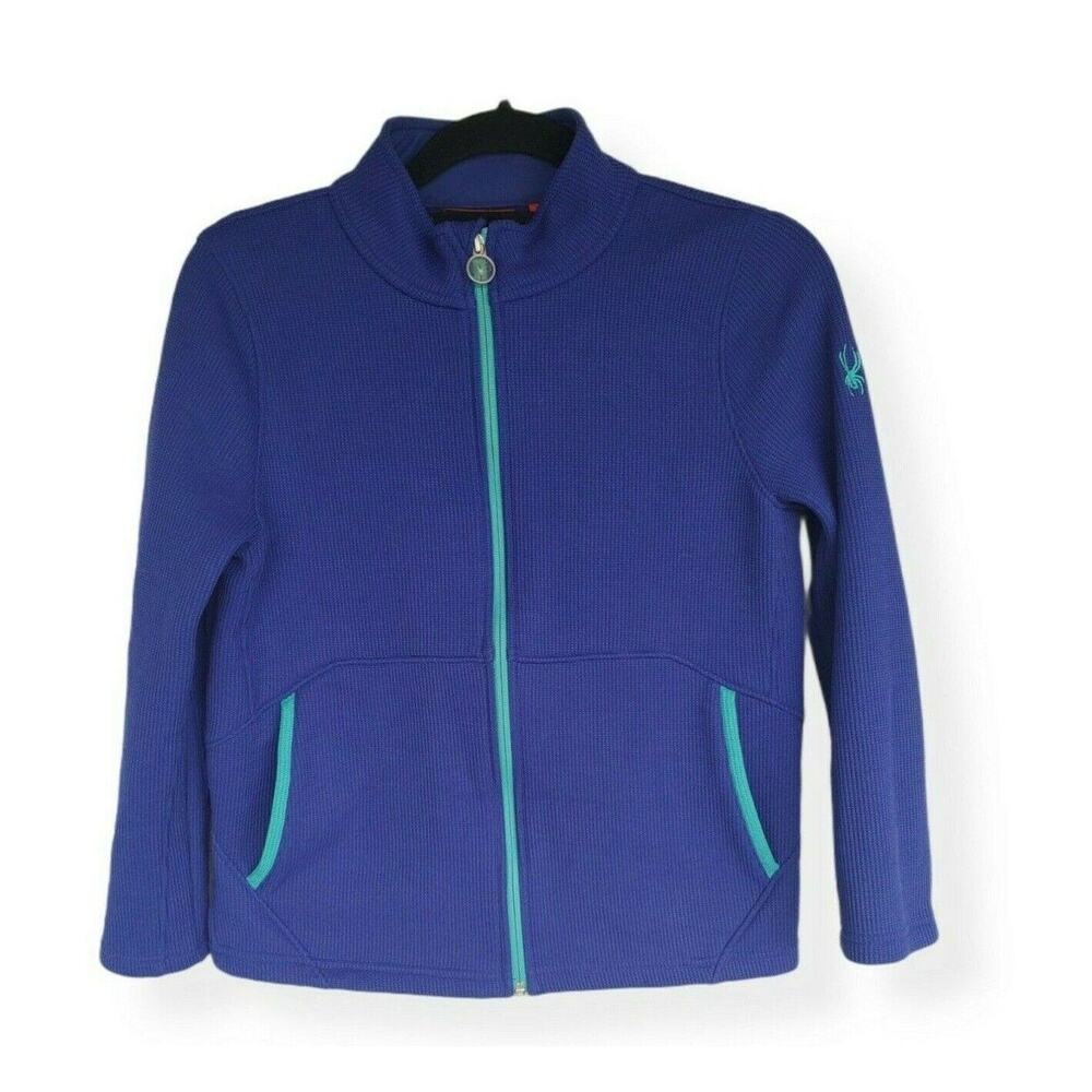 Spyder‎ Jacket Youth Girls 18 Blue Zip Up Long Sleeve Fall Spring Casual